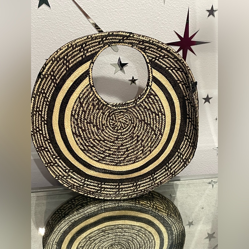 Stylish Woven Round Tote Bag